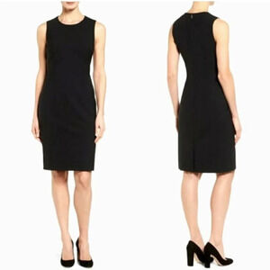 NWT BOSS by HUGO BOSS Black Dirusa Fundatal Sheath Dress